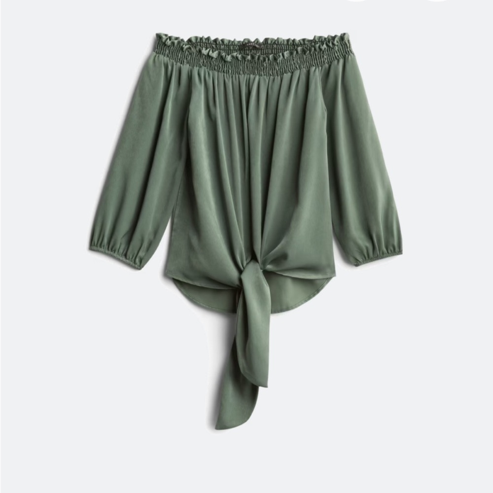 West Kei stitch fix Green Off-Shoulder Blouse
